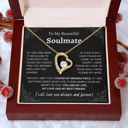 To My Beautiful Soulmate | Forever Love Necklace