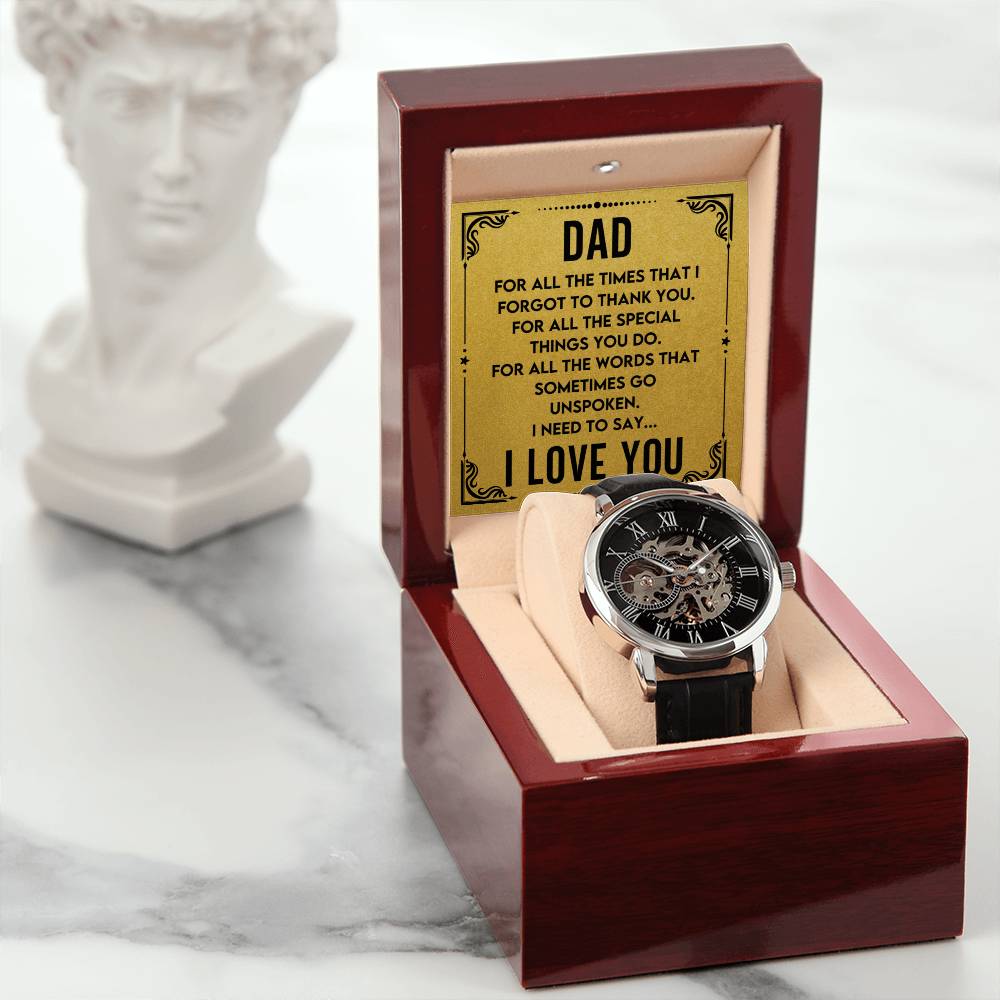 To My Dad | Men's Openwork Watch