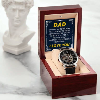 To My Dad | Men's Openwork Watch