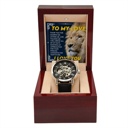 To My Dad | To My Soulmate | Men's Openwork Watch