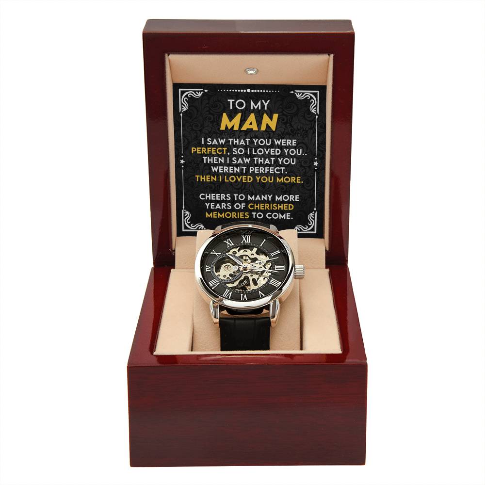 To My Soulmate | Men's Openwork Watch