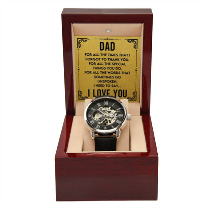 To My Dad | Men's Openwork Watch