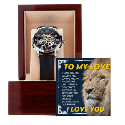 To My Dad | To My Soulmate | Men's Openwork Watch