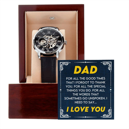 To My Dad | Men's Openwork Watch