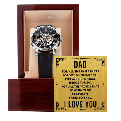 To My Dad | Men's Openwork Watch