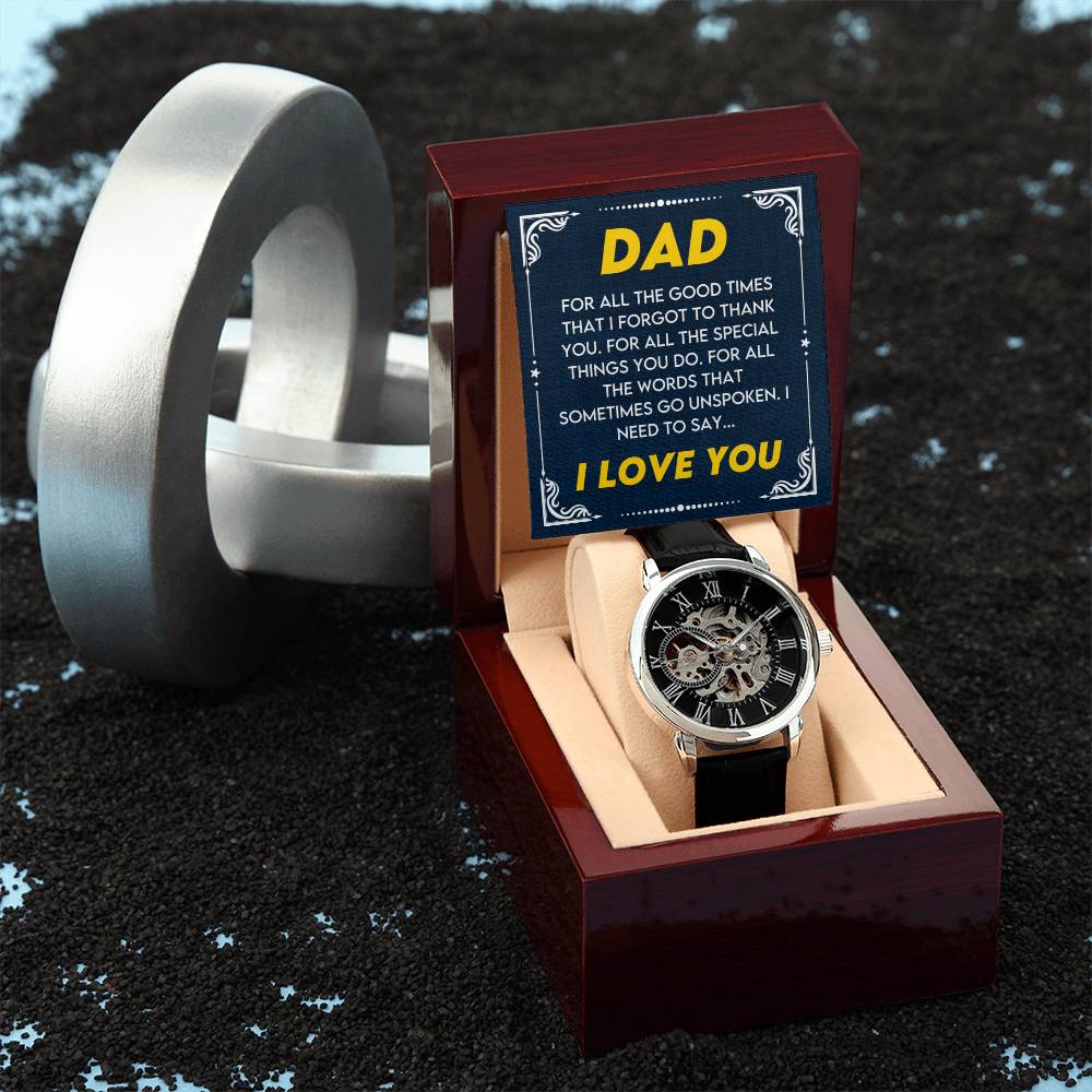 To My Dad | Men's Openwork Watch