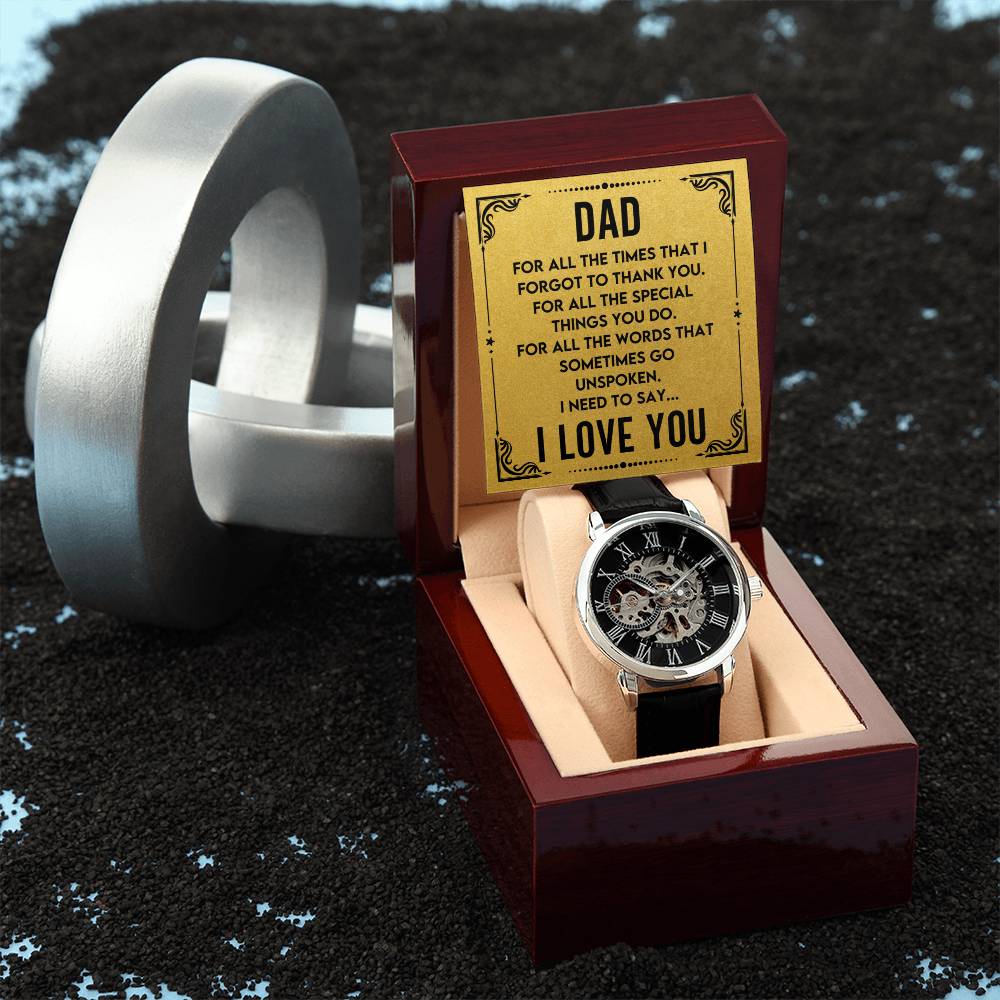 To My Dad | Men's Openwork Watch