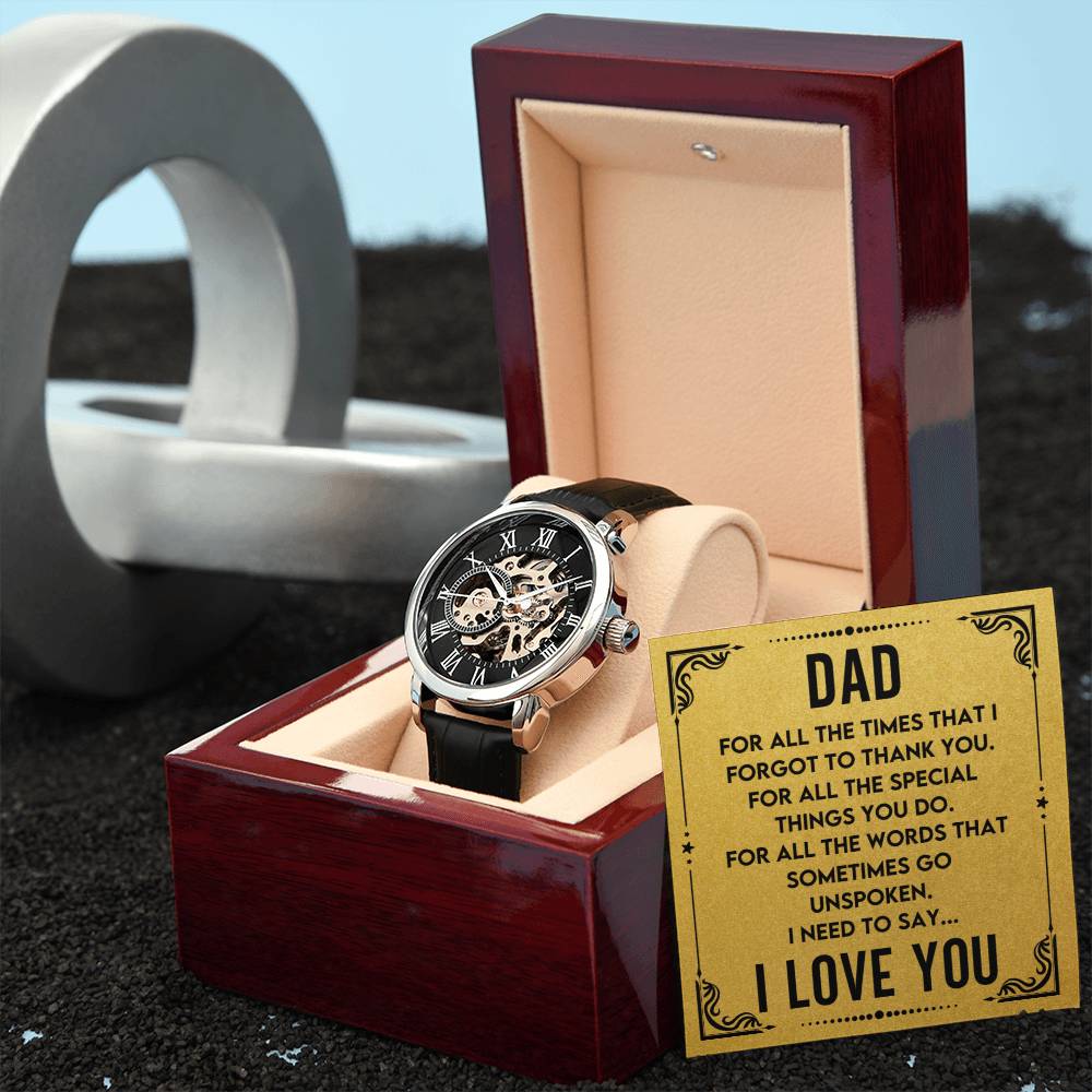 To My Dad | Men's Openwork Watch