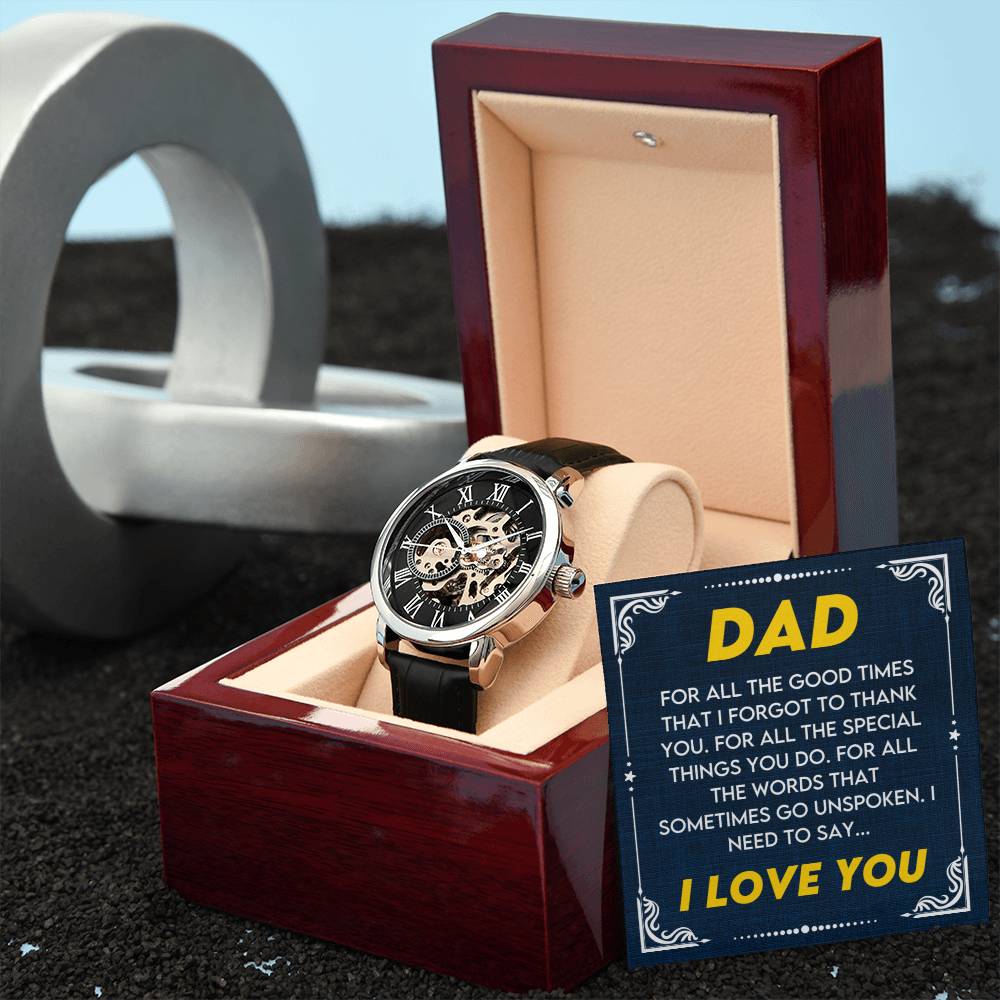 To My Dad | Men's Openwork Watch