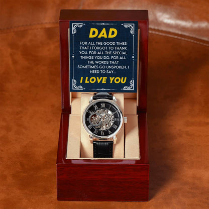 To My Dad | Men's Openwork Watch