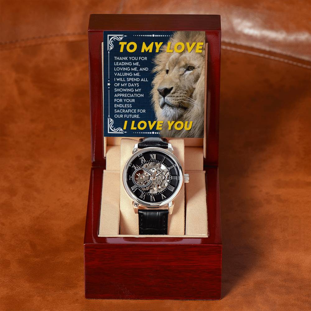 To My Dad | To My Soulmate | Men's Openwork Watch