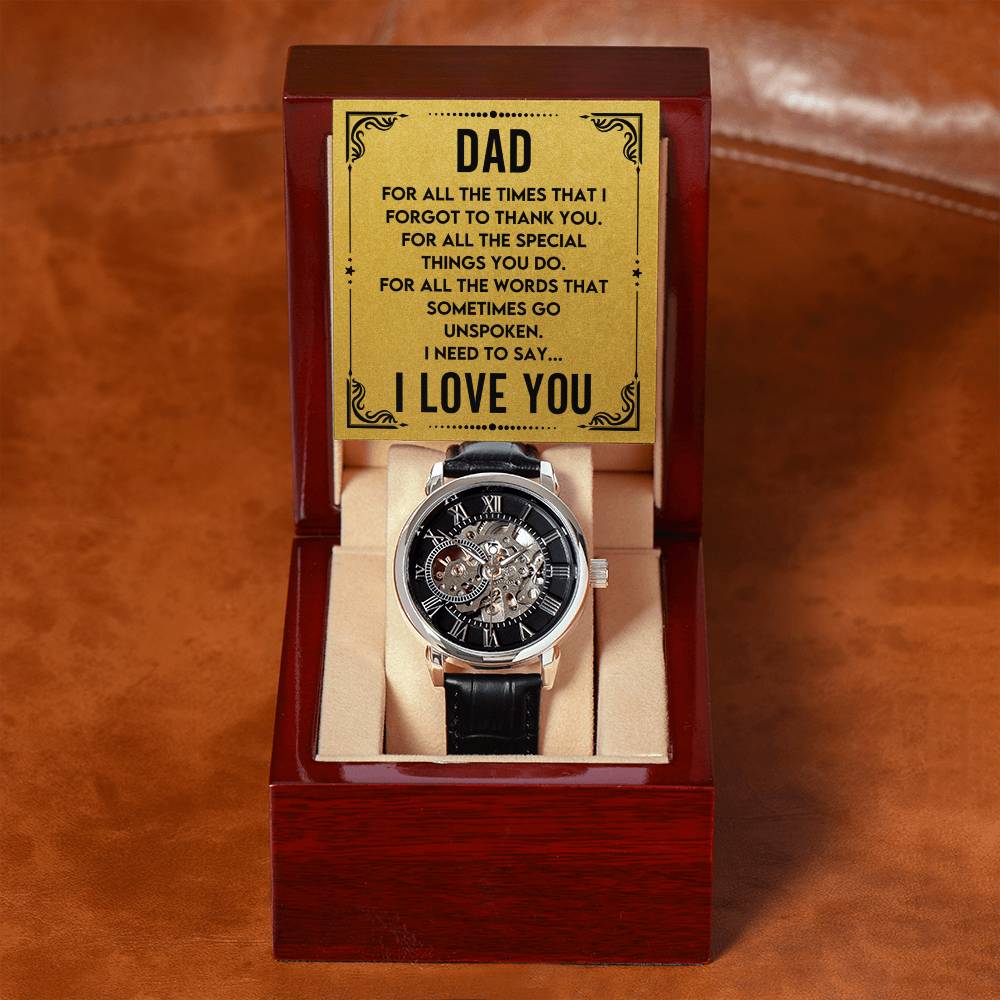 To My Dad | Men's Openwork Watch