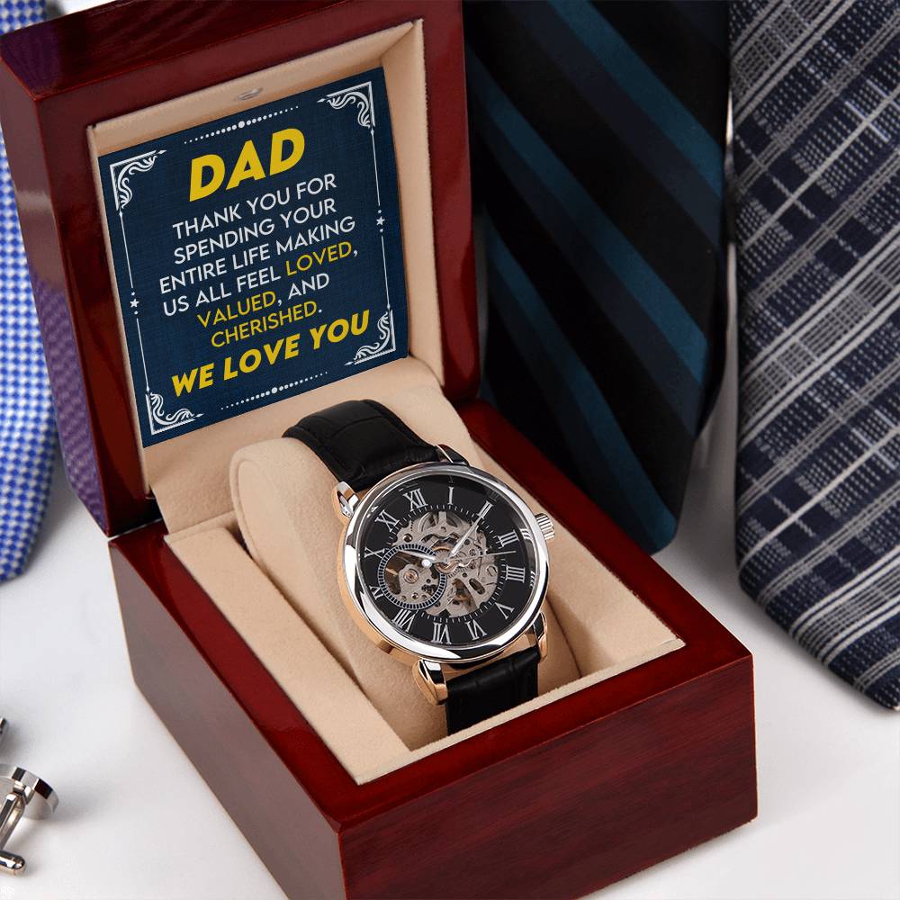 To My Dad | Men's Openwork Watch