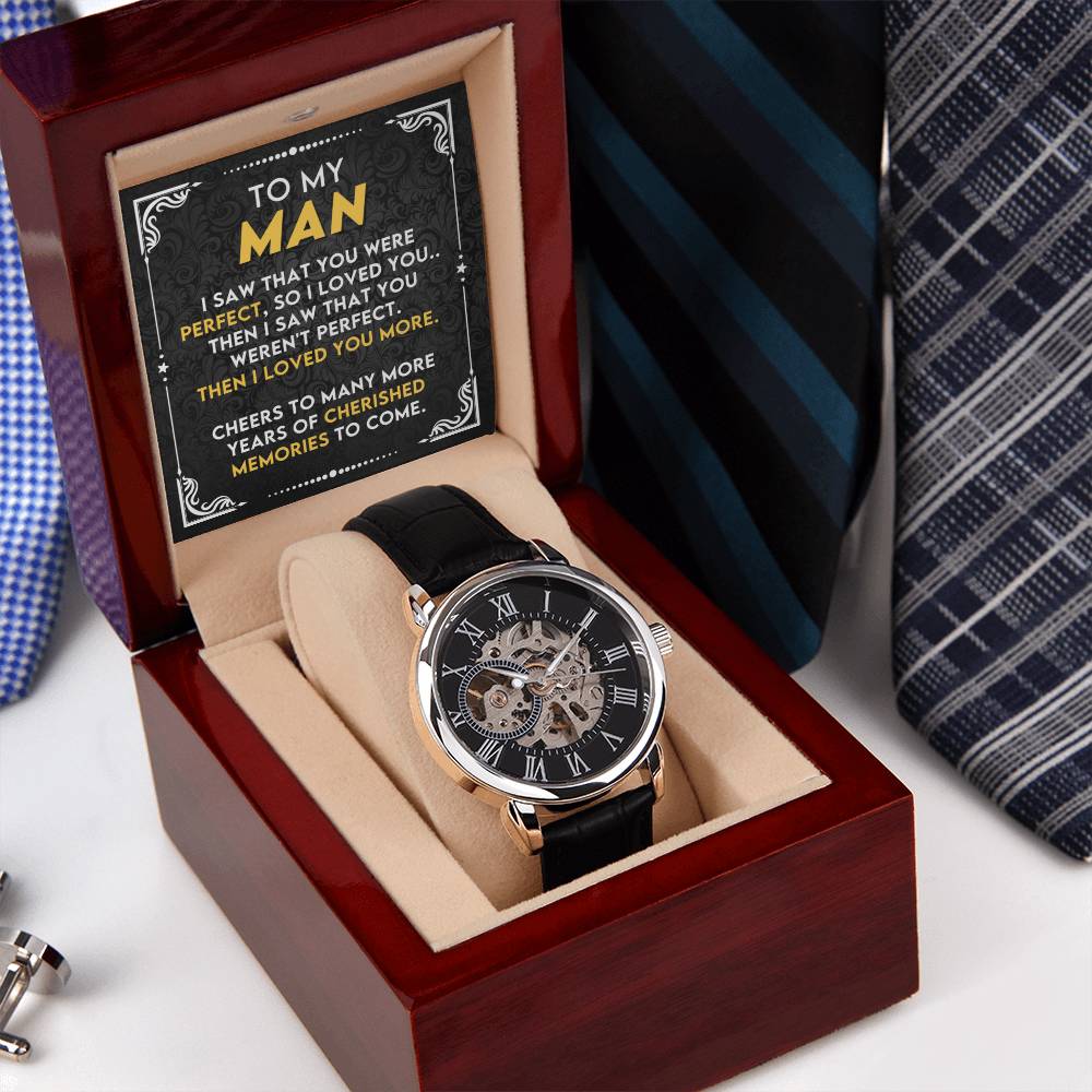 To My Soulmate | Men's Openwork Watch