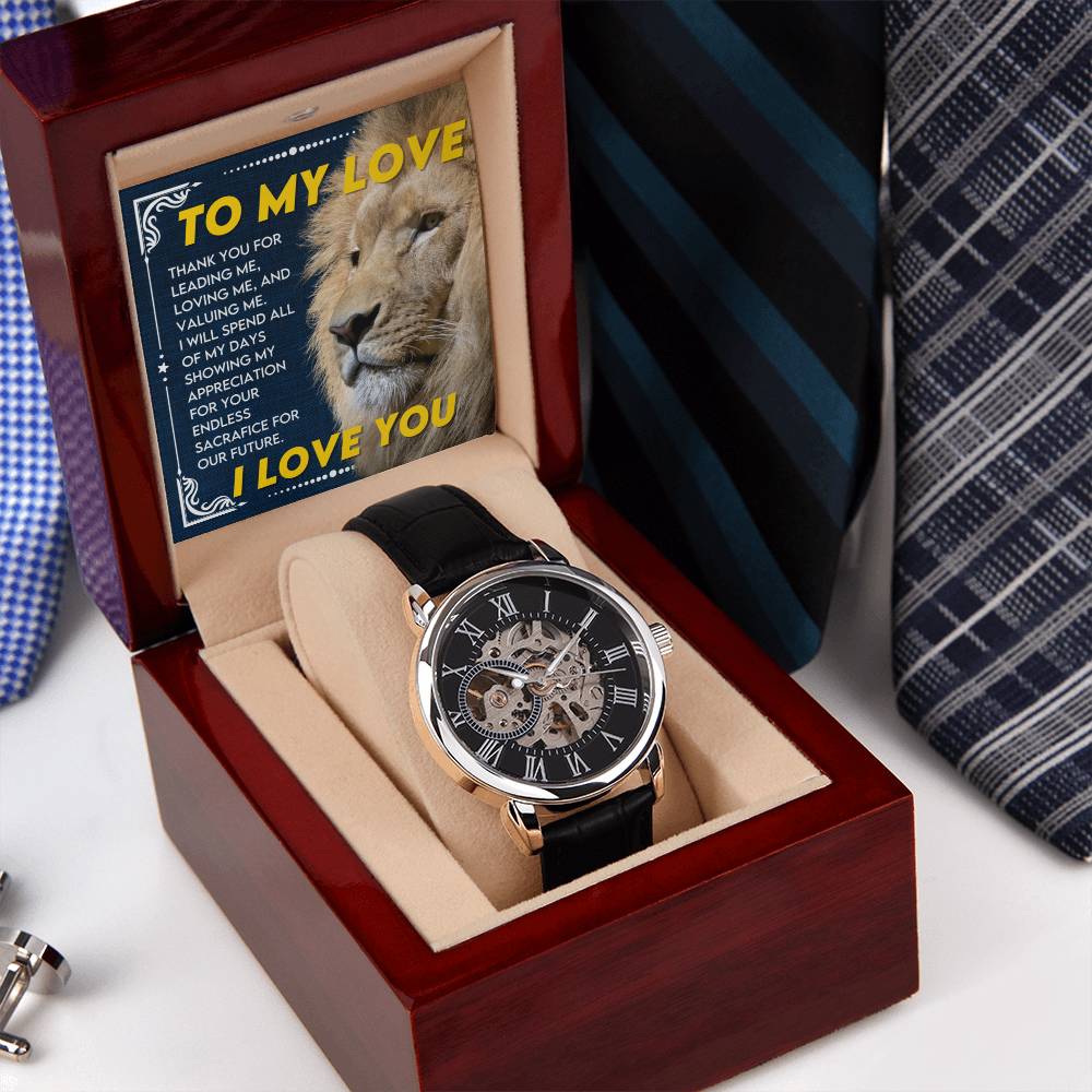 To My Dad | To My Soulmate | Men's Openwork Watch