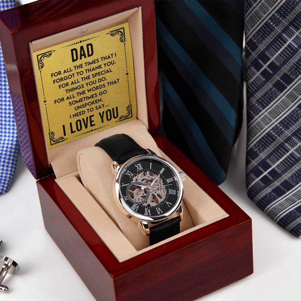 To My Dad | Men's Openwork Watch