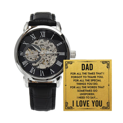 To My Dad | Men's Openwork Watch