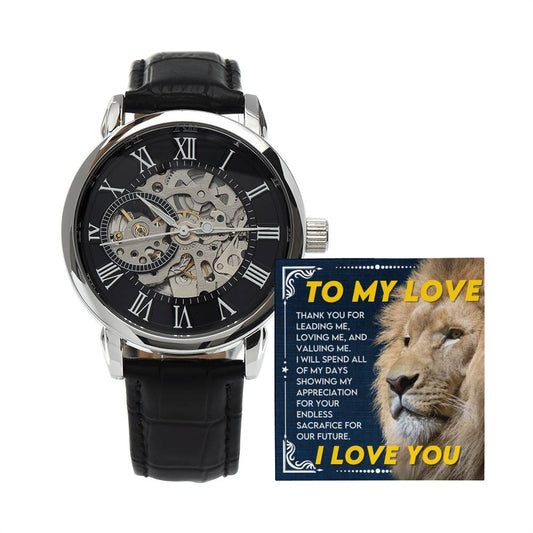 To My Dad | To My Soulmate | Men's Openwork Watch