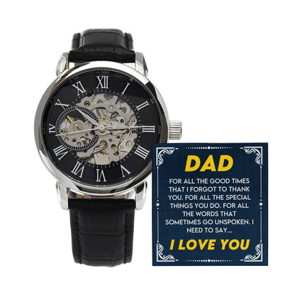 To My Dad | Men's Openwork Watch