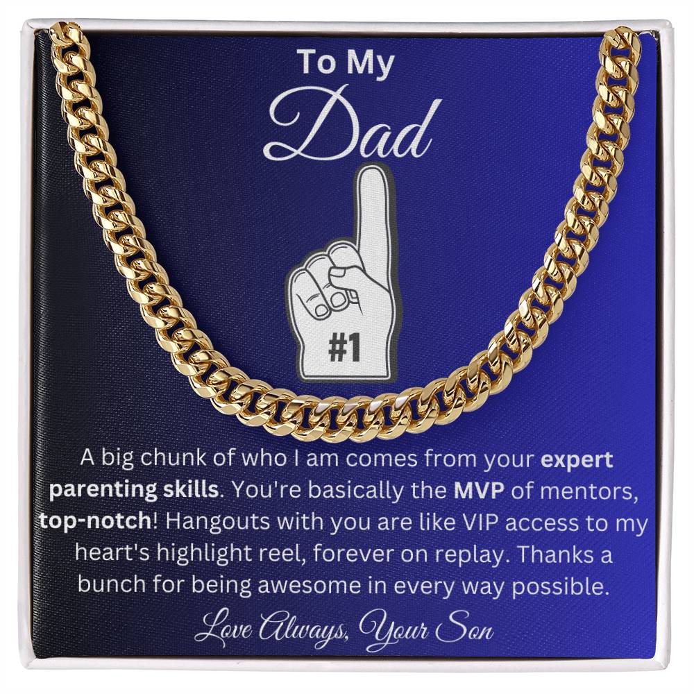 To my Dad | #1 Dad | Cuban Link Chain