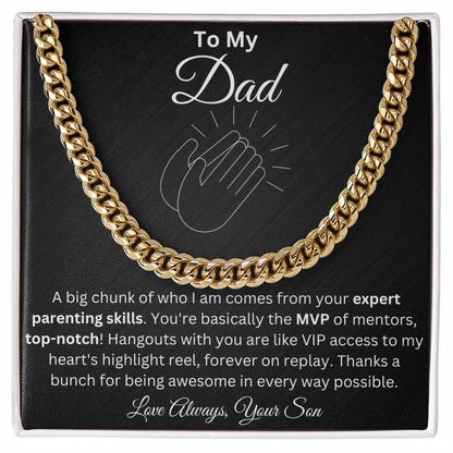 To my Dad | Dad Gift | Cuban Link Chain