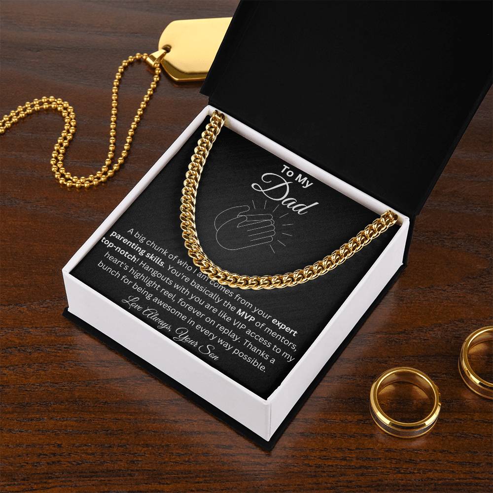 To my Dad | Dad Gift | Cuban Link Chain