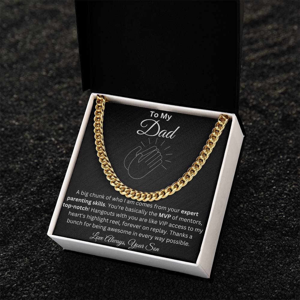 To my Dad | Dad Gift | Cuban Link Chain