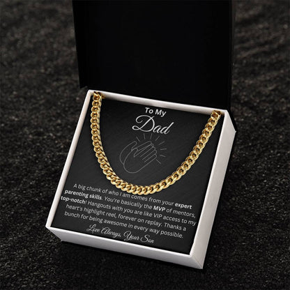 To my Dad | Dad Gift | Cuban Link Chain