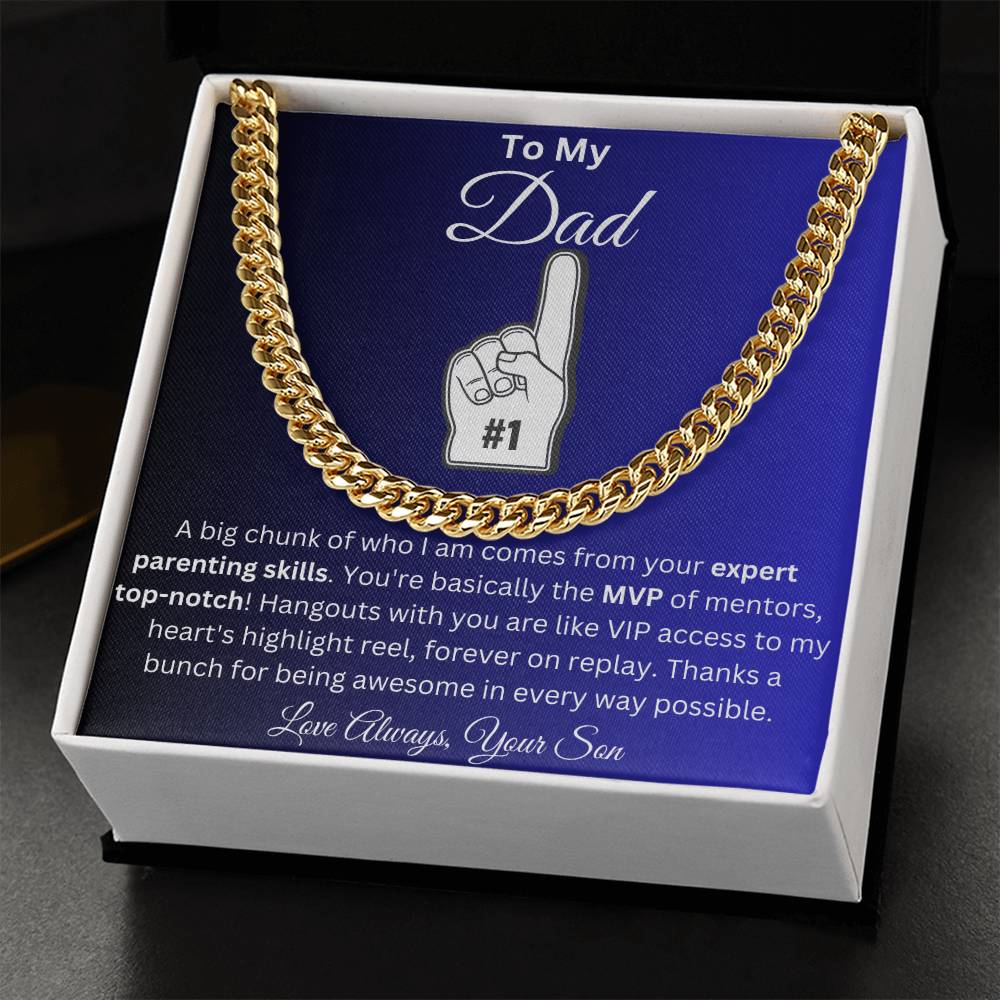 To my Dad | #1 Dad | Cuban Link Chain