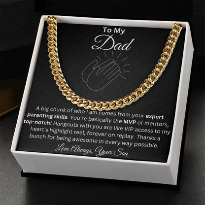 To my Dad | Dad Gift | Cuban Link Chain