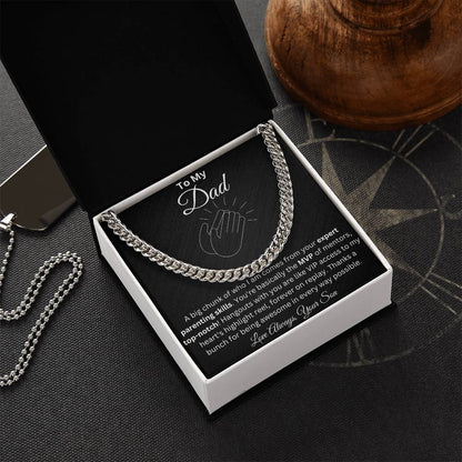 To my Dad | Dad Gift | Cuban Link Chain