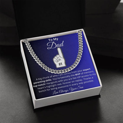 To my Dad | #1 Dad | Cuban Link Chain