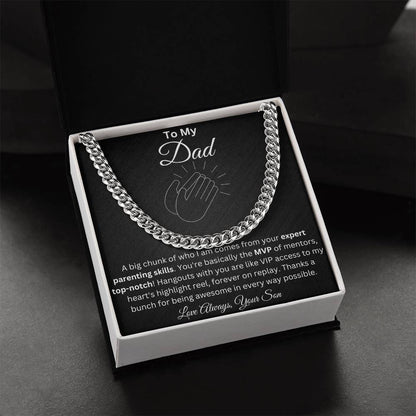 To my Dad | Dad Gift | Cuban Link Chain