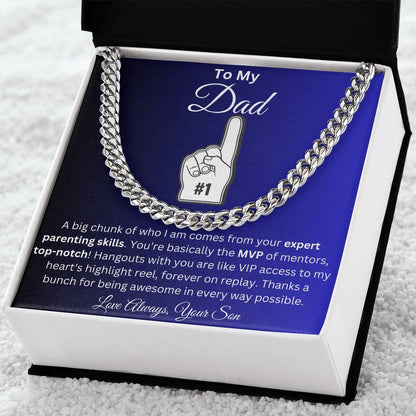 To my Dad | #1 Dad | Cuban Link Chain