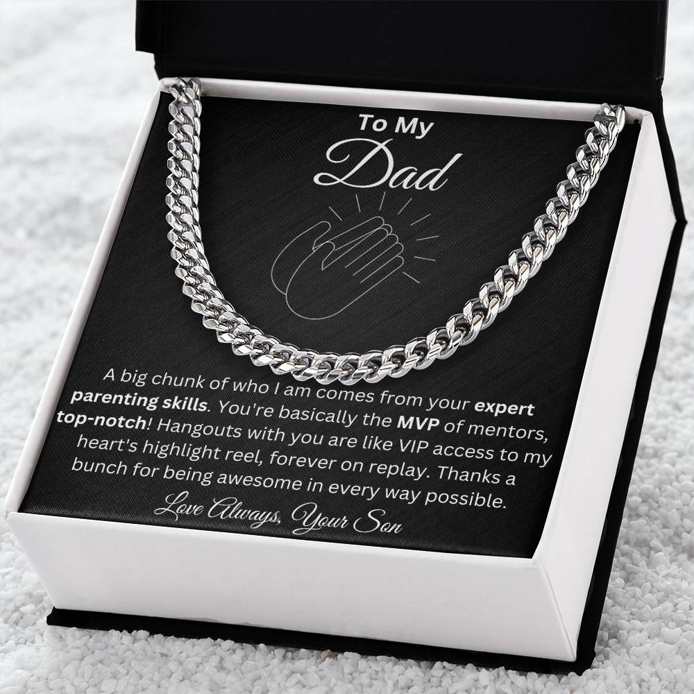 To my Dad | Dad Gift | Cuban Link Chain