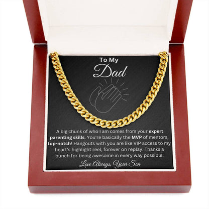 To my Dad | Dad Gift | Cuban Link Chain