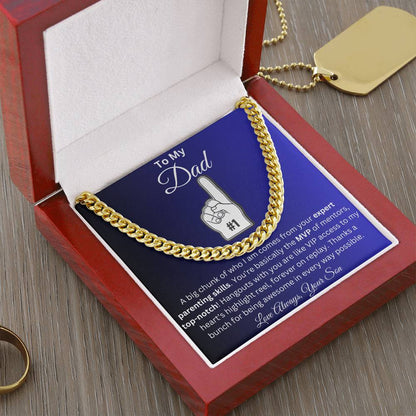 To my Dad | #1 Dad | Cuban Link Chain