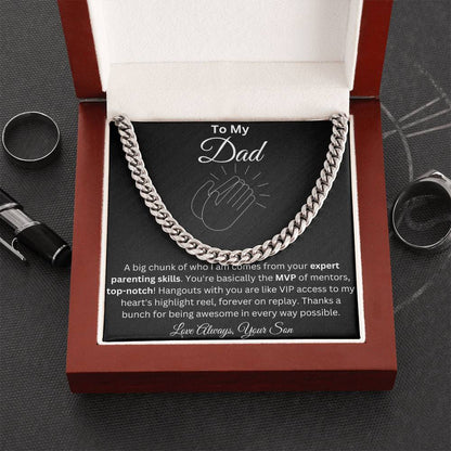 To my Dad | Dad Gift | Cuban Link Chain