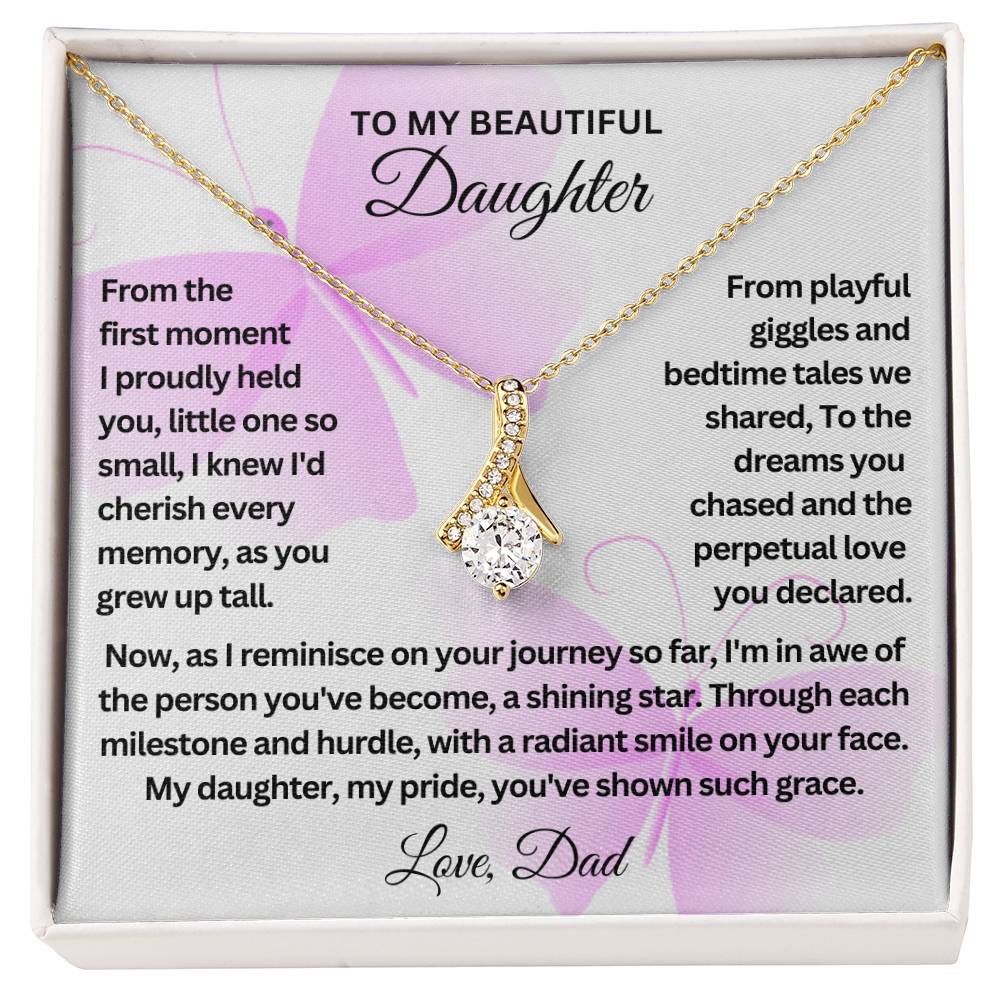 To My Beautiful Daughter |Gift For Daughter | Alluring Beauty Necklace