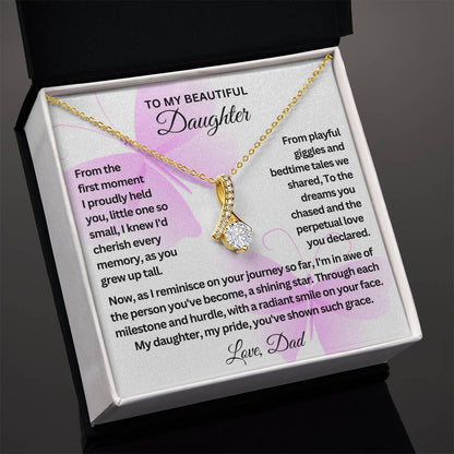 To My Beautiful Daughter |Gift For Daughter | Alluring Beauty Necklace