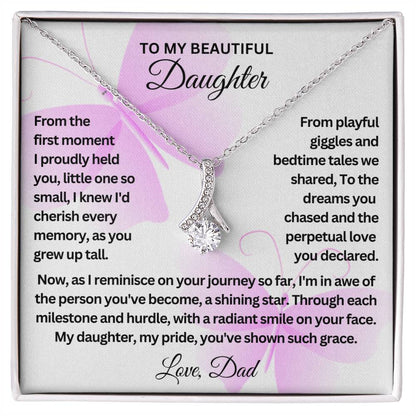 To My Beautiful Daughter |Gift For Daughter | Alluring Beauty Necklace