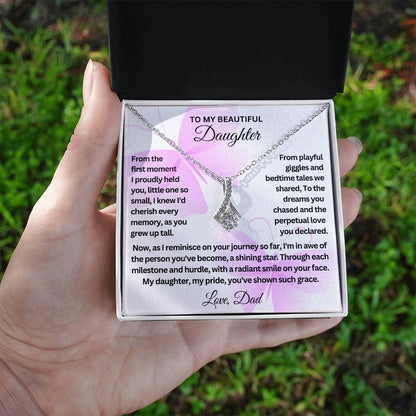 To My Beautiful Daughter |Gift For Daughter | Alluring Beauty Necklace