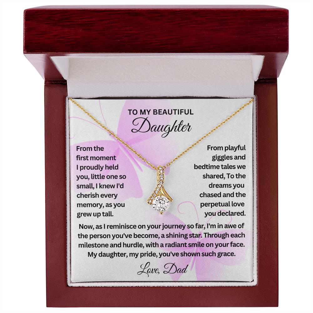 To My Beautiful Daughter |Gift For Daughter | Alluring Beauty Necklace