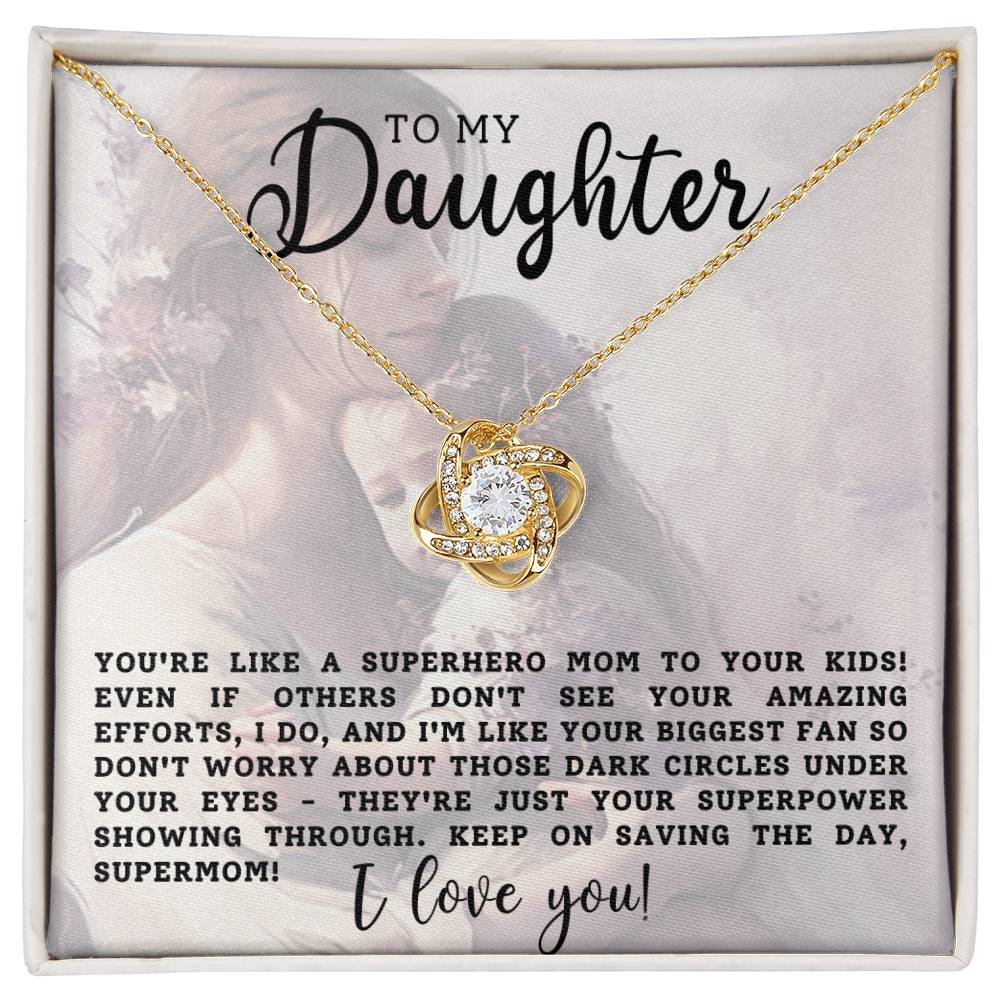 To my Daughter | Gift for Daughter | Love Knot Necklace