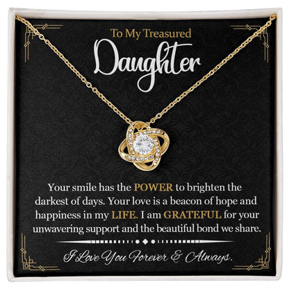 To my Daughter | Gift for Daughter | Love Knot Necklace