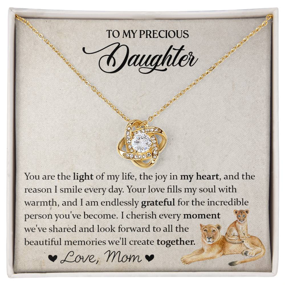 To my Daughter | Gift for Daughter | Love Knot Necklace