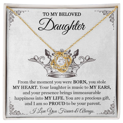 To my Daughter | Gift for Daughter | Love Knot Necklace