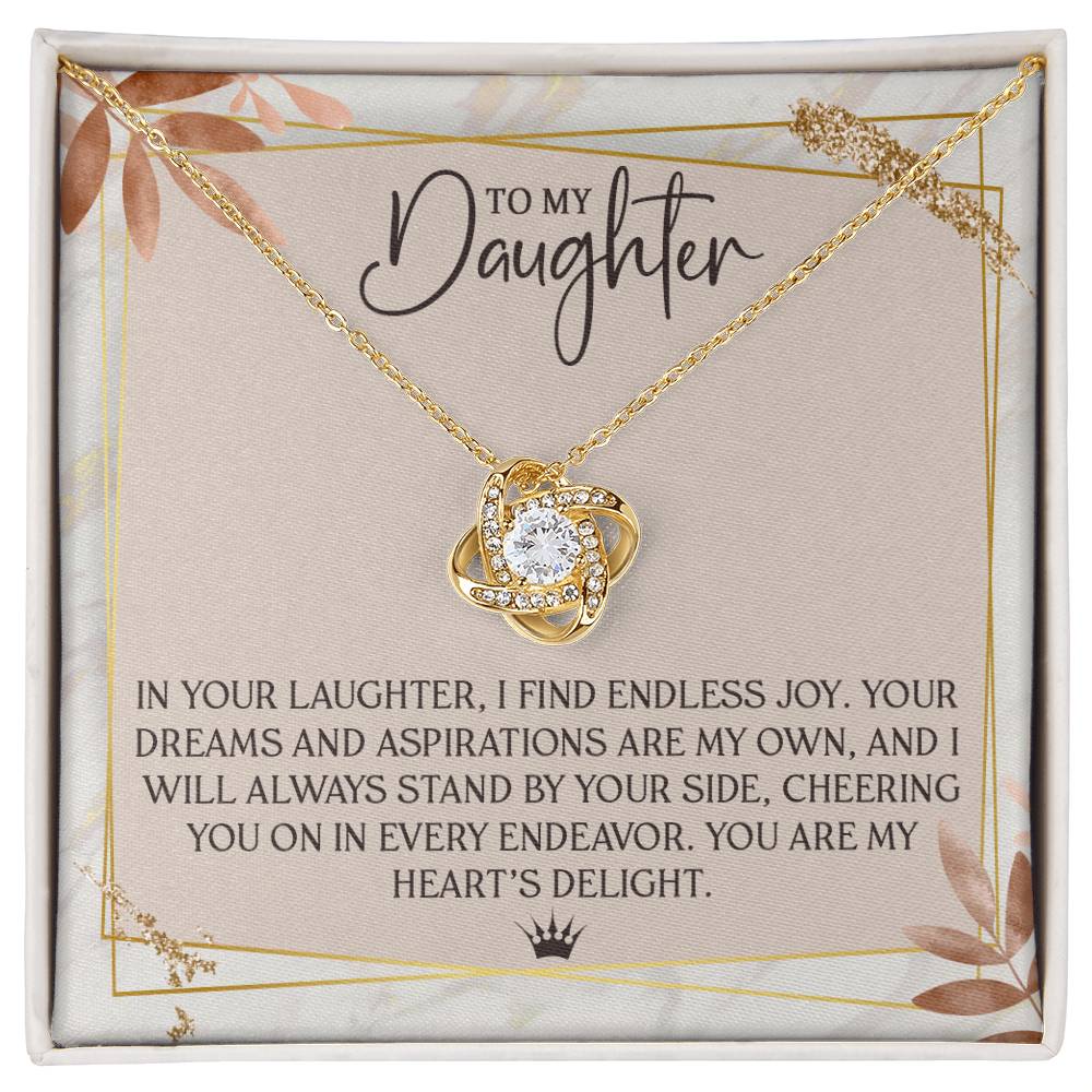 To my Daughter | Gift for Daughter | Love Knot Necklace