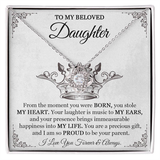 To my Daughter | Gift for Daughter | Love Knot Necklace