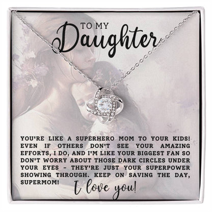 To my Daughter | Gift for Daughter | Love Knot Necklace